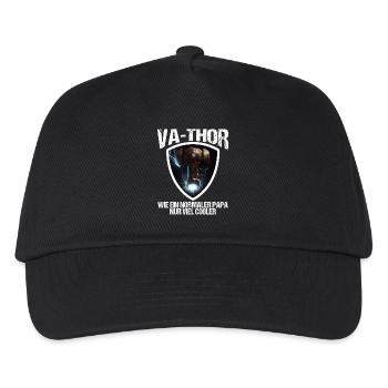 Papa Vathor Va Thor Vatertag Vatertagsgeschenk - Kinder Basecap - Schwarz - Vorne