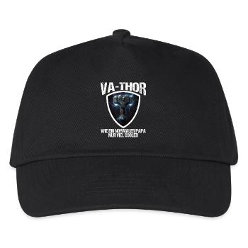 Papa Vathor Va Thor Vatertag Vatertagsgeschenk - Kinder Basecap - Schwarz - Vorne
