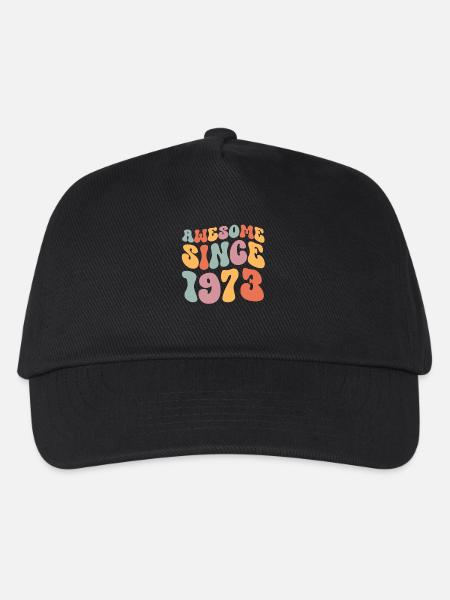 1973 Jahrgang Geburtstag Groovy Vintage Retro - Kinder Basecap - Schwarz