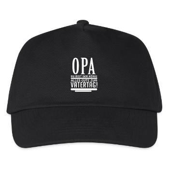 Opa Vatertag Großeltern Geschenk - Kinder Basecap - Schwarz - Vorne