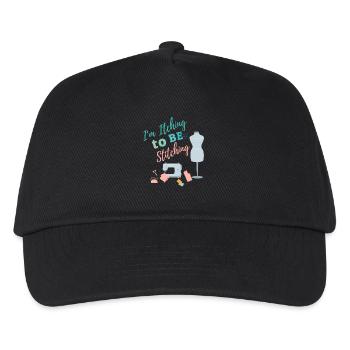 I'm itching to be stitching - Crafting Sewing - Kids’ Baseball Cap - black - Front
