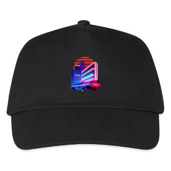 Retro Wave 80s Sports Car Vaporwave - Casquette de baseball Enfant - noir - Devant