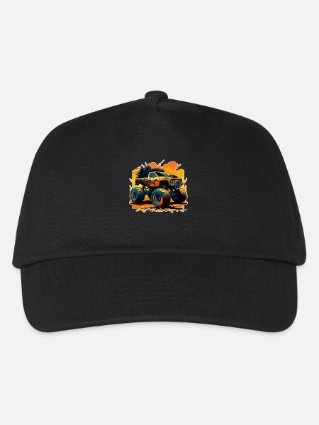Monstertruck Wahnsinn - Kinder Basecap - Schwarz