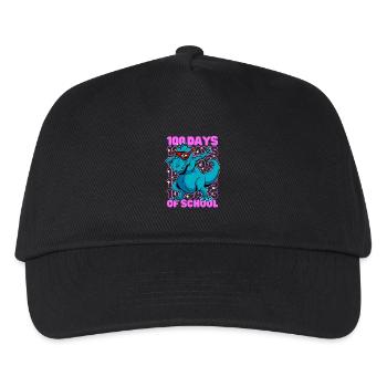 100 jours d'écoles dinosaure dab t-rex rose - Casquette de baseball Enfant - noir - Devant