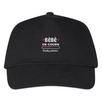 Bébé en cours - Casquette de baseball Enfant - noir - Devant