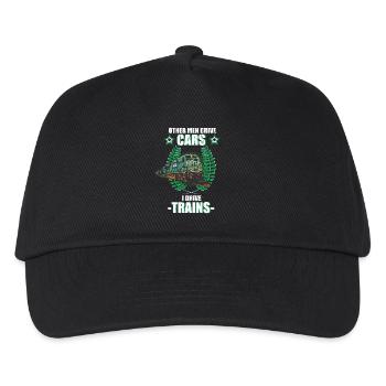 Trains Railway Decoy Driver Train Gift - Kids’ Baseball Cap - black - Front