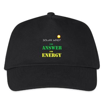 Solar WHO? Solarenergie Photovoltaik Erneuerbar - Kinder Basecap - Schwarz - Vorne