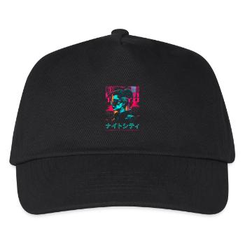 Cyber Girl Tokyo - Nachtstadt - Kinder Basecap - Schwarz - Vorne