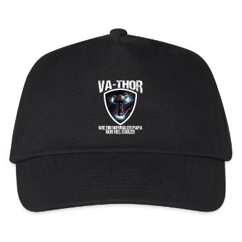 Papa Vathor Va Thor Vatertag Vatertagsgeschenk - Kinder Basecap - Schwarz - Vorne