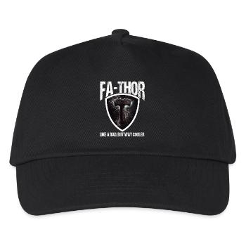 Papa Vathor Va Thor Vatertag Vatertagsgeschenk - Kinder Basecap - Schwarz - Vorne