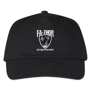 Papa Vathor Va Thor Vatertag Vatertagsgeschenk - Kinder Basecap - Schwarz - Vorne