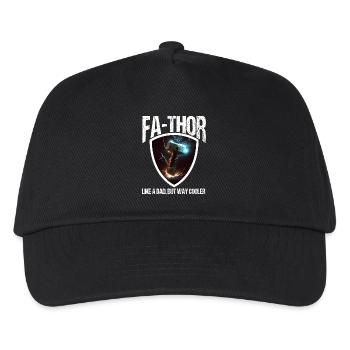 Papa Vathor Va Thor Vatertag Vatertagsgeschenk - Kinder Basecap - Schwarz - Vorne