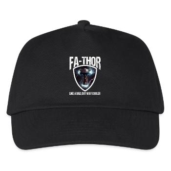 Papa Vathor Va Thor Vatertag Vatertagsgeschenk - Kinder Basecap - Schwarz - Vorne