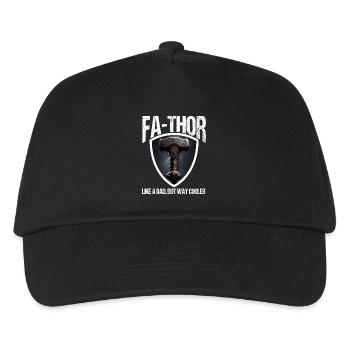 Papa Vathor Va Thor Vatertag Vatertagsgeschenk - Kinder Basecap - Schwarz - Vorne