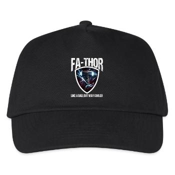 Papa Vathor Va Thor Vatertag Vatertagsgeschenk - Kinder Basecap - Schwarz - Vorne