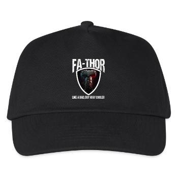 Papa Vathor Va Thor Vatertag Vatertagsgeschenk - Kinder Basecap - Schwarz - Vorne