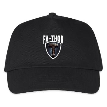 Papa Vathor Va Thor Vatertag Vatertagsgeschenk - Kinder Basecap - Schwarz - Vorne