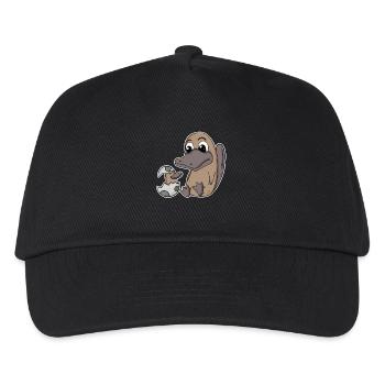 Schnabeltier Familie - Schnabeltier mit Baby - Kinder Basecap - Schwarz - Vorne