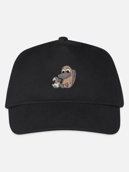 Schnabeltier Familie - Schnabeltier mit Baby - Kinder Basecap - Schwarz