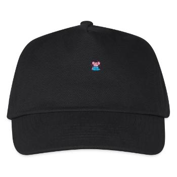 Lesen Leseratte Pocket Design Maus - Kinder Basecap - Schwarz - Vorne