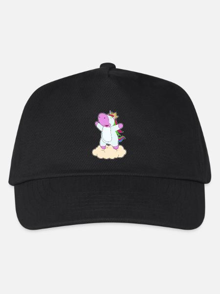 Einhorn Krone - Kinder Basecap - Schwarz
