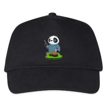 Panda Teacher Pointer School - Kids’ Baseball Cap - black - Front