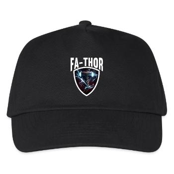 Papa Vathor Va Thor Vatertag Vatertagsgeschenk - Kinder Basecap - Schwarz - Vorne