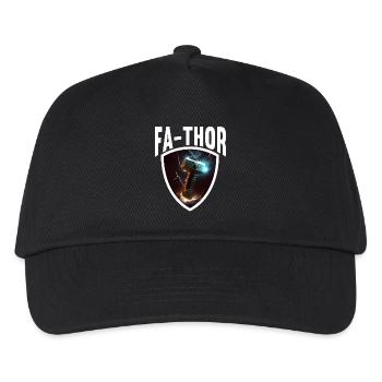 Papa Vathor Va Thor Vatertag Vatertagsgeschenk - Kinder Basecap - Schwarz - Vorne
