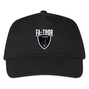 Papa Vathor Va Thor Vatertag Vatertagsgeschenk - Kinder Basecap - Schwarz - Vorne