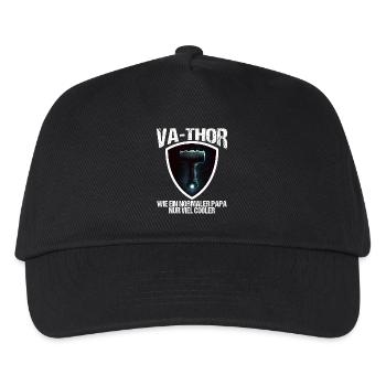 Papa Vathor Va Thor Vatertag Vatertagsgeschenk - Kinder Basecap - Schwarz - Vorne