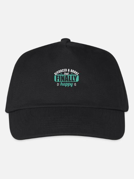 Divorced and Broke but finally happy Scheidungs - Kinder Basecap - Schwarz