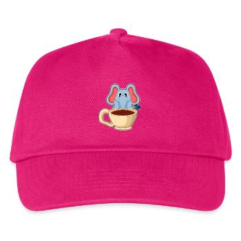 Elephant cup of coffee - Kids’ Baseball Cap - fuchsia - Front