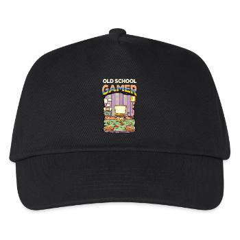 Old School Gamer, Funny Retro Video Games Console - Kids’ Baseball Cap - black - Front