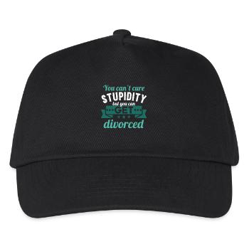 You cant cure Stupidity but you can get divorced - Kids’ Baseball Cap - black - Front