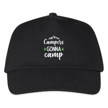 Camper auf dem Weg zum Camp - Kinder Basecap - Schwarz - Vorne