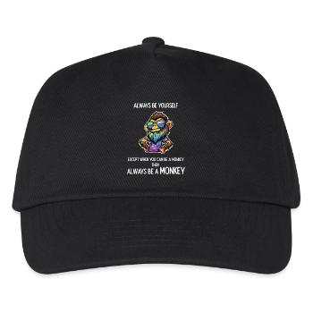 Always Be a Monkey - Kids’ Baseball Cap - black - Front