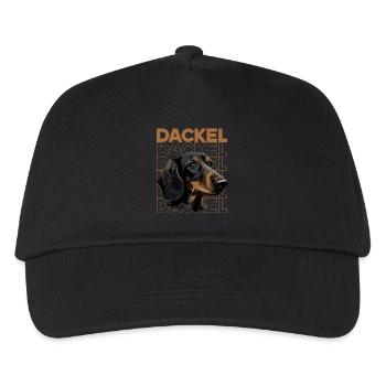 Rauhaardackel Dachshund Hund Hunde Welpe Dackel - Kinder Basecap - Schwarz - Vorne