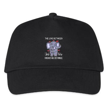 Uncle and niece Love elephant gift - Kids’ Baseball Cap - black - Front