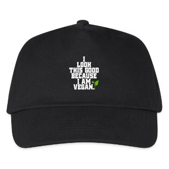Veganer I Look This Good Because I Am Vegan Veggie - Kids’ Baseball Cap - black - Front
