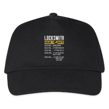 Locksmith Hourly rates Locksmith - Kids’ Baseball Cap - black - Front
