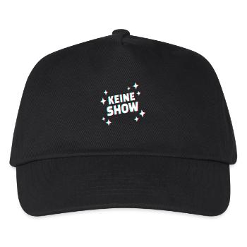 KEINE SHOW Glitch Schriftzug - Kinder Basecap - Schwarz - Vorne
