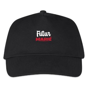 Homme Futur Marié Cadeau Humour EVG - Casquette de baseball Enfant - noir - Devant