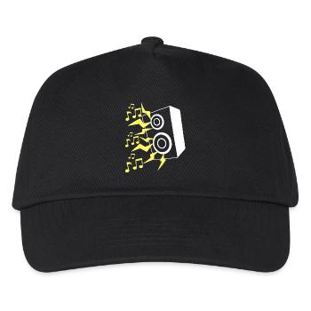 Speaker and music - Kids’ Baseball Cap - black - Front