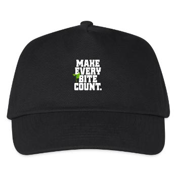 Veganer Make Every Bite Count Go Vegan Veganerin - Kids’ Baseball Cap - black - Front
