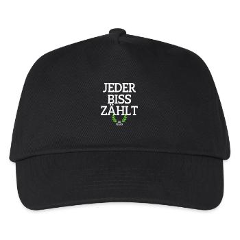 Veganer Jeder Biss Zählt Ich Liebe Tiere Go Vegan - Kinder Basecap - Schwarz - Vorne
