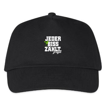 Veganer Jeder Biss Zählt Ich Liebe Tiere Go Vegan - Kinder Basecap - Schwarz - Vorne