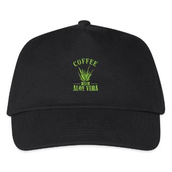 Coffee and Aloe Vera Creme Kosmetik Natur - Kinder Basecap - Schwarz - Vorne