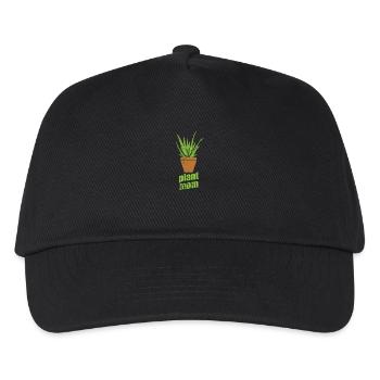 Plant Mom Aloe Vera Creme Kosmetik Natur - Kinder Basecap - Schwarz - Vorne