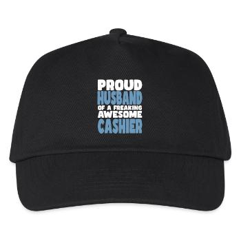 Fière épouse d’un sacré bon caissier - Casquette de baseball Enfant - noir - Devant