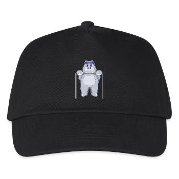 Hippopotamus Bodybuilders Pull-ups Bodybuilding - Kids’ Baseball Cap - black - Front